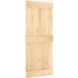  Drsna vrata s kompletom vodil 85x210 cm trdna borovina, (20804477) | Shoptok.si