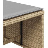  Vrtni stolčki z blazinami 4 kosi bež 40x40x35 cm poli ratan | Shoptok.si
