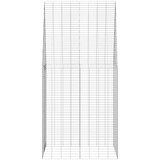  Kavez za zečeve Srebrno 400 x 100 x 210 cm Cinkani čelik | shoptok.hr