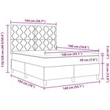 vidaXL Krevet s box springom i madracem taupe 140x190 cm tkanina | shoptok.hr