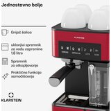 Klarstein aparat za kavu 1,8 l s pjenilicom za mlijeko, aparat za kavu s polugom 20 bara, mali aparat za mljevenu kavu snage 1350 w, aparat za kavu barista za ice cafe cappuccino latte espresso | shoptok.hr