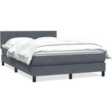 vidaXL Box spring posteljni z vzmetnico temno siv 160x210 cm žamet | Shoptok.si