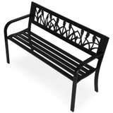 Multi Garden Metalna bastenska klupa 12050 cm sa dekorativnim naslonom, crna - | Eponuda.com