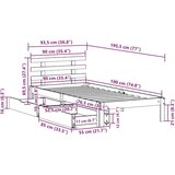 vidaXL Posteljni okvir s predali bel 90x190 cm trdna borovina | Shoptok.si