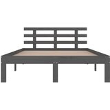  Posteljni okvir siv iz trdnega lesa 200x200 cm, (20648334) | Shoptok.si