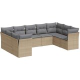 vidaXL 9-dijelni set vrtnih sofa s jastucima bež od poliratana | shoptok.hr