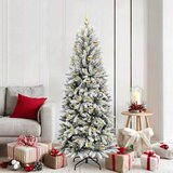 vidaXL Umestno božično drevo med 300 LED Bela 73 x 73 x 180 cm | Shoptok.si
