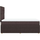 vidaXL Box spring postelja z vzmetnico temno rjav 90x190 cm blago, (21291007) | Shoptok.si