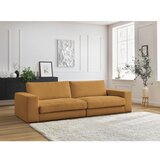 Bobochic Paris Gorčično rumena sedežna garnitura iz rebrastega žameta 274 cm Leonard – | Shoptok.si