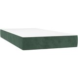 vidaXL box spring postelja z vzmetnico temno zelena 200x200 cm žamet, (20901294) | Shoptok.si