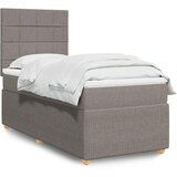 vidaXL Box spring postelja z vzmetnico taupe 80x200 cm blago Cene
