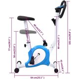 vidaXL bicikl za vježbanje s remenom za otpor plavi | shoptok.hr
