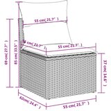  7-dijelni set vrtnih sofa s jastucima bež od poliratana | shoptok.hr