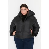 Trendyol Curve Black Hooded Inflatable Coat | shoptok.hr
