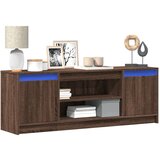 Maison Chic TV omarica - TV stojalo - Televizijska omarica LED rjavi hrast 139,5x34x50 cm inženirski les, (21700548) | Shoptok.si