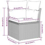 Set od 7 vrtnih sofa s jastučićima Crni poli ratan akacija | shoptok.hr