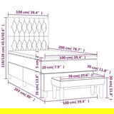 Box spring krevet s madracem tamnoplavi 100x200 cm baršunasti | shoptok.hr