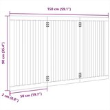 vidaXL Vrata za pse s 3 panela sklopiva bijela 150 cm od drva topole | shoptok.hr