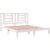  Posteljni okvir bel iz trdnega lesa 180x200 cm 6FT, (20684449) | Shoptok.si