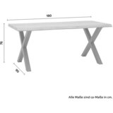 Bessagi Home jedilna miza rico, barva hrasta | Shoptok.si