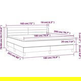  Box spring postelja z vzmetnico svetlo siva 180x200 cm blago, (20900209) | Shoptok.si