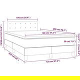  Box spring postelja z vzmetnico svetlo siva 120x200 cm blago, (20724175) | Shoptok.si