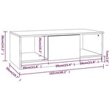  Stolić za kavu bijeli 102 x 50 x 36 cm od konstruiranog drva | shoptok.hr