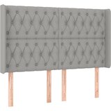  Krevet box spring s madracem LED svjetlosivi 140x200 cm tkanina | shoptok.hr