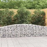 vidaXL Lučne gabionske košare 3 kom 400x30x60/80 cm pocinčano željezo | shoptok.hr