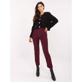 RUE PARIS Trousers-IT-SP-FL9069.00-burgundy Cene