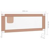 vidaXL sigurnosna ograda za dječji krevet smeđe-siva 200x25 cm tkanina | shoptok.hr