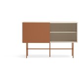 Teulat Ciglasta/bež niska komoda s kliznim vratima 140x91 cm Nube – | shoptok.hr