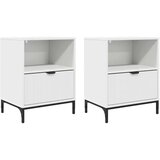  Noćni ormarići 2 pcs Bijelo 49 x 36 x 61 cm Konstruirano drvo | shoptok.hr