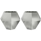 vidaXL Sadilica 2 pcs Srebrno 100 x 100 x 80 cm Cinkani čelik | shoptok.hr