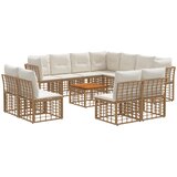  Set vanjskih sofa 12 pcs Prirodna i krema bijela Poliester | shoptok.hr