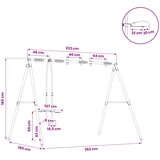 Vanjski okvir za ljuljanje s klizalom za do 4 djece Čelik i PE | shoptok.hr