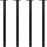 4 Podesive Noge za Stol Crne 1100 mm | shoptok.hr