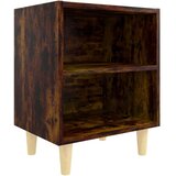  Nočna omarica z nogami 2 kosa dimljeni hrast 40x30x50 cm, (20733305) | Shoptok.si