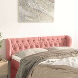  Uzglavlje s ušima ružičasto 147x23x78/88 cm baršunasto | shoptok.hr