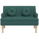  Klupa s jastucima tamnozelena 113 x 64,5 x 75,5 cm od tkanine | shoptok.hr