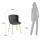 Tomasucci Temno sivi jedilni stoli v kompletu 2 ks Snug – | Shoptok.si