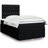 vidaXL Box spring postelja z vzmetnico črn 120x200 cm blago | Shoptok.si