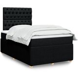vidaXL Krevet s oprugama i madracem crni 120 x 200cm od tkanine | shoptok.hr