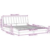  Okvir za krevet bez madraca smeđesivi 180x200 cm od tkanine - Sivo-smeđa 180 x 200 cm | shoptok.hr