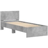  The Living Store Posteljni okvir z vzglavjem betonsko siv 90x190 cm inž. les - Posteljni Okvir, (21447512) | Shoptok.si