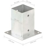  Sidra za stupove 4 kom od pocinčanog metala 91 mm | shoptok.hr