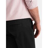 Ombre Classic men's chino shorts with rolled up leg - black | shoptok.hr