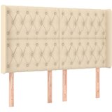  Uzglavlje s ušima krem 147x16x118/128 cm od tkanine | shoptok.hr