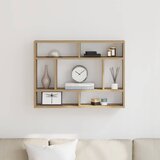  Zidna polica Artisan hrast 75x16x55 cm Konstruirano drvo | shoptok.hr