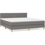  Box spring postelja z vzmetnico temno siva 180x200 cm blago, (20930419) | Shoptok.si